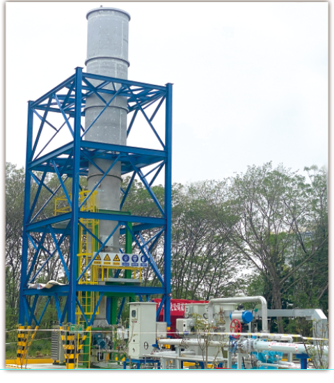 揚(yáng)子石化貯運(yùn)廠液體裝卸作業(yè)區(qū)、油品作業(yè)區(qū)、碼頭作業(yè)區(qū)共四套（金屬纖維表面凈燃燒技術(shù)）尾氣處理環(huán)保裝置